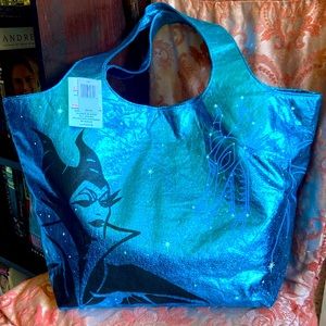 NWT Disney Parks Maleficent Dragon Iridescent Metallic Shimmery Shiny Tote Bag
